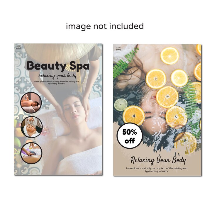 Conjunto de diseño de plantilla de banner cuadrado de spa y belleza editable Spa belleza y masaje redes sociales