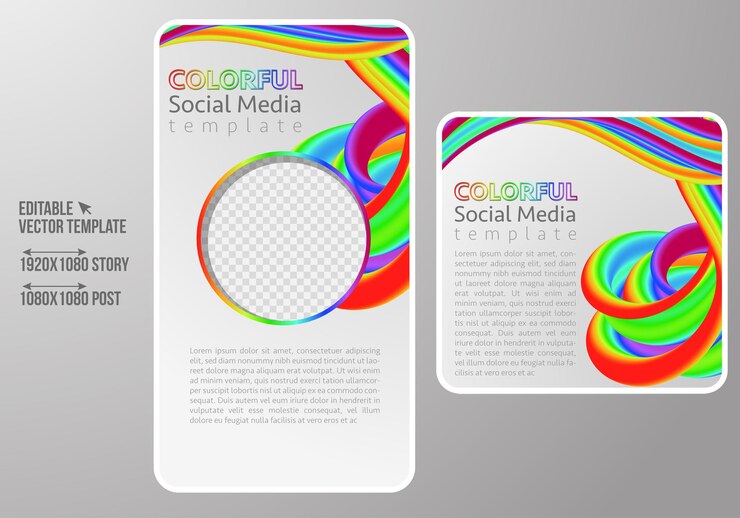 Vector conjunto de diseño de plantilla de banner de venta plantilla de publicación editable banners de redes sociales para marketing digital