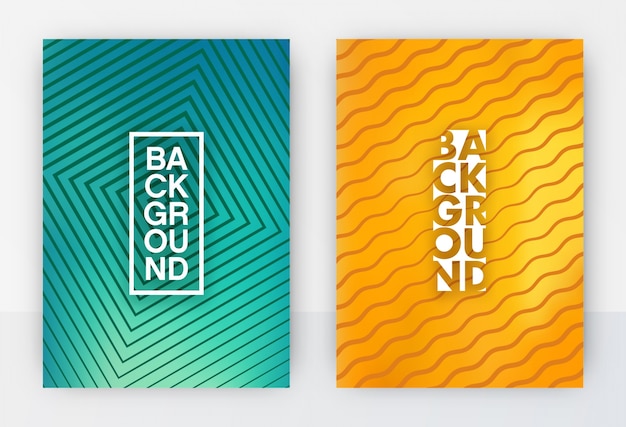 Conjunto de diseño de portada abstracta mínima
