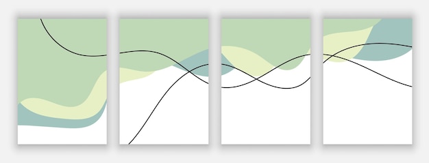 conjunto de diseño de portada abstracto plantilla de fondo moderno