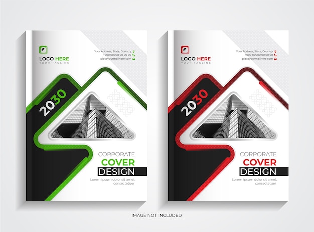 Conjunto de diseño de portada de libro corporativo profesional mínimo