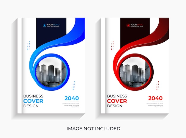 Conjunto de diseño de portada de libro de negocios moderno profesional Vector Premium