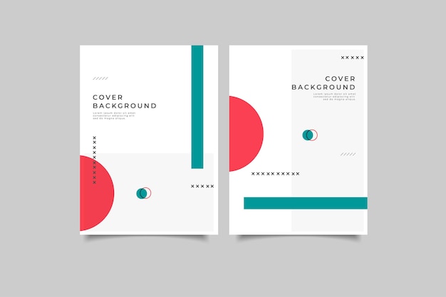conjunto de diseño de portada memphis