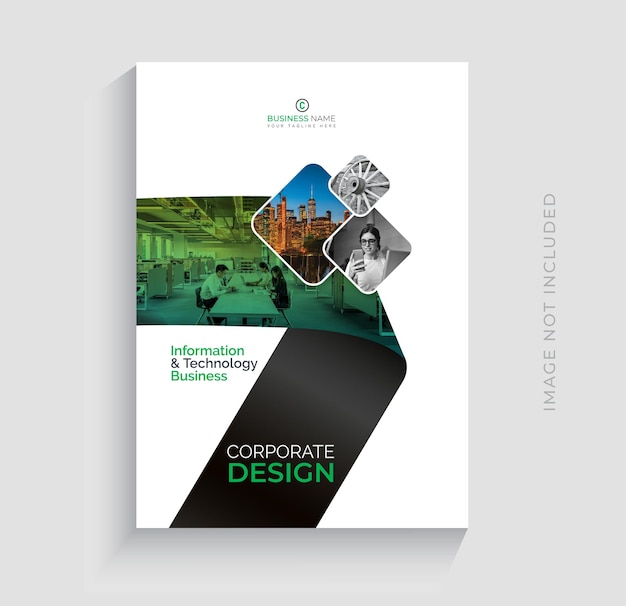 Conjunto de diseño de portadas de libros de folletos creativos de informes anuales corporativos