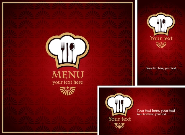conjunto de diseño de restaurante