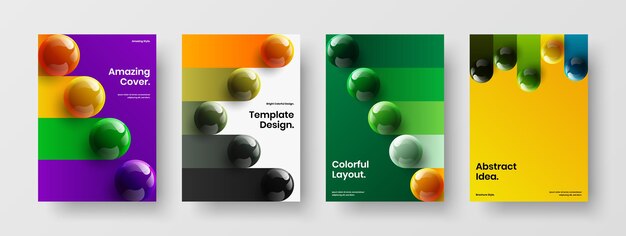 Conjunto de diseño de vector de diseño de identidad corporativa creativa A4
