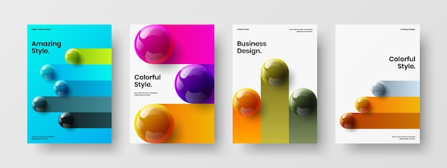 Conjunto de diseño de vector de diseño de portada abstracto