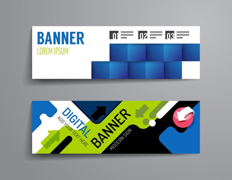 Vector conjunto de diseño de vector de plantilla de banner.vector de diseño gráfico o sitio web.puede utilizarse para infografías.