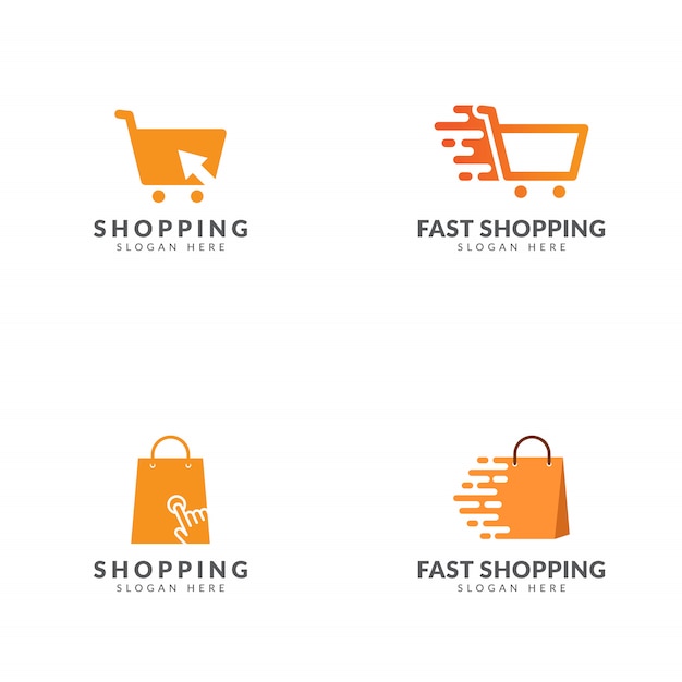 Conjunto de diseño de vector de plantilla de logotipo comercial