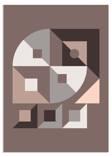 Conjunto de diseño vectorial de arte de pared de follaje abstracto