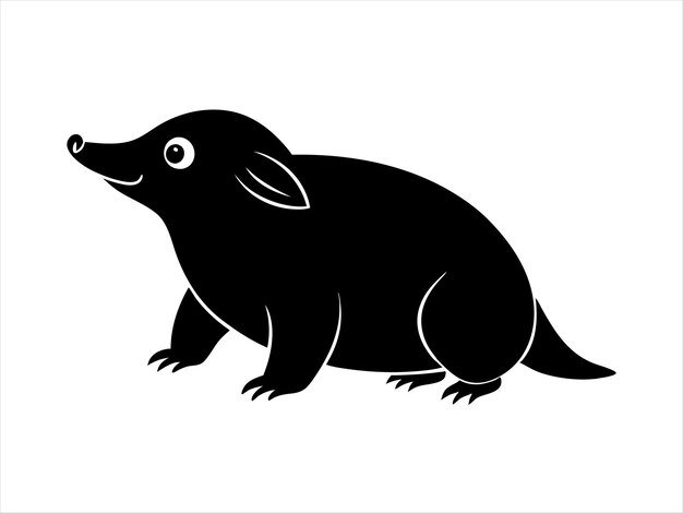 Conjunto de diseño vectorial de silueta de Mole Conjunto del icono de la ilustración de Mole