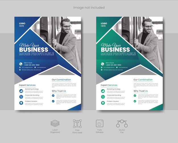 Conjunto de diseño de volantes corporativos