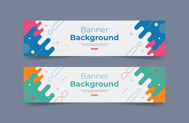 Conjunto de diseños abstractos de pancartas comerciales