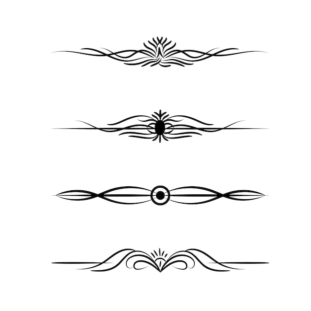 un conjunto de diseños en blanco y negro con un diseño que dice boun