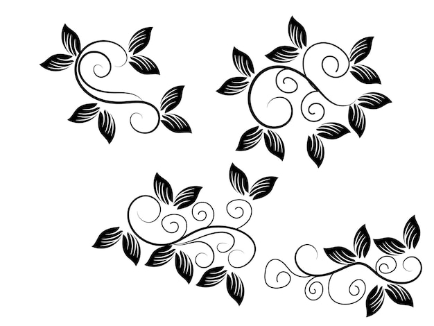 un conjunto de diseños en blanco y negro con las letras " mariposas "