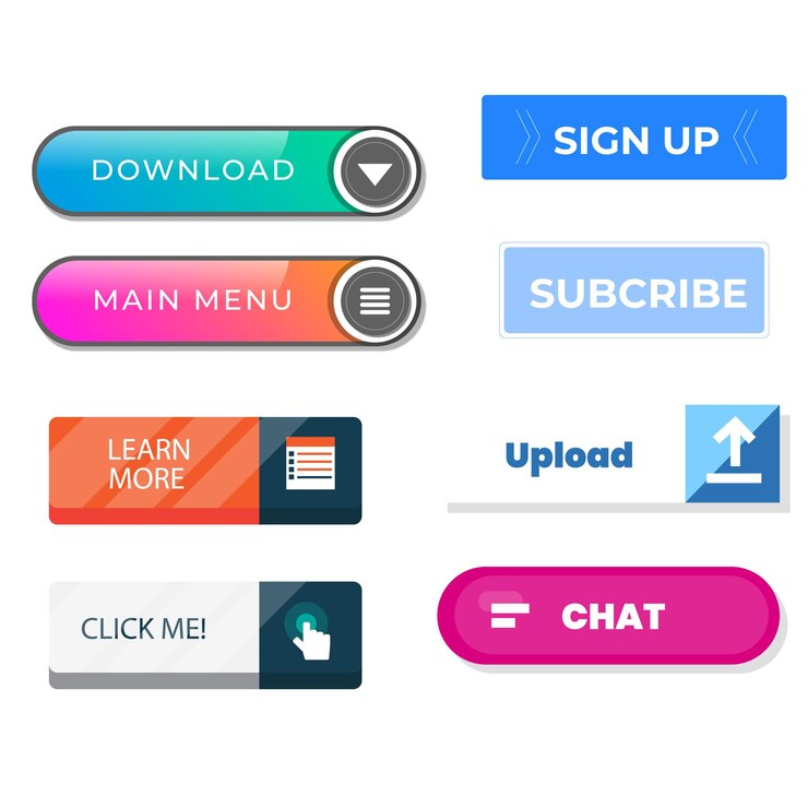Vector conjunto de diseños de botones de íconos de leer más pack de botones coloridos de leer más para anuncios de sitios web ui y proyección