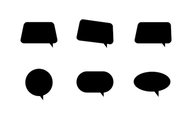 Conjunto de diseños de colecciones de burbujas de habla