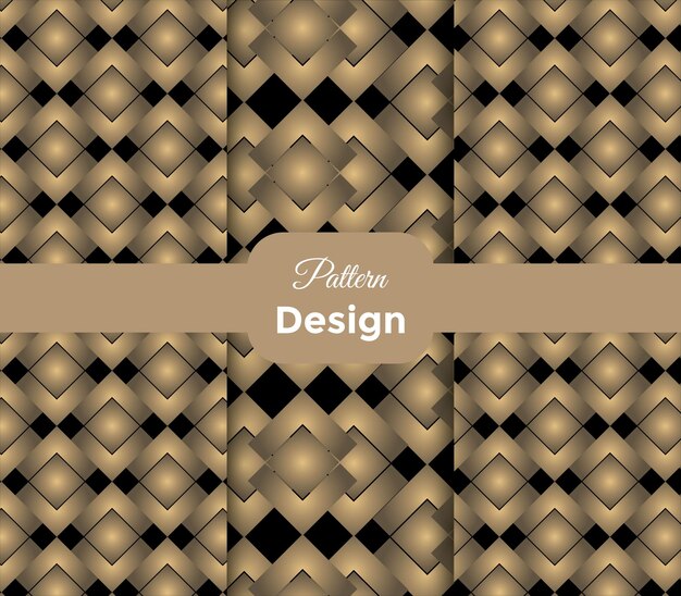 un conjunto de diseños geométricos dorados y negros con una cinta dorada