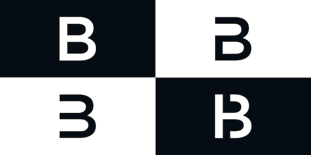 Conjunto de diseños de logotipos de la letra B con concepto creativo Premium Vector