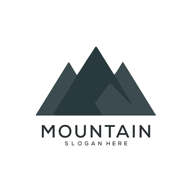 Conjunto de diseños de logotipos vectoriales de montañas y aventuras al aire libre