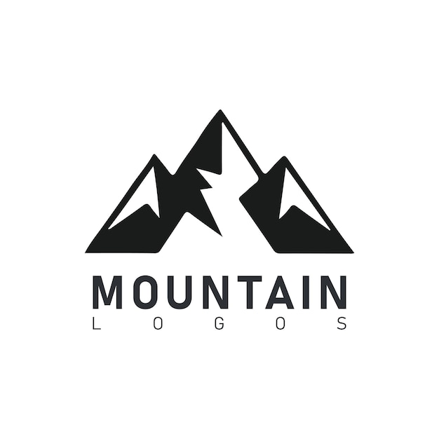 Conjunto de diseños de logotipos vectoriales de montañas y aventuras al aire libre