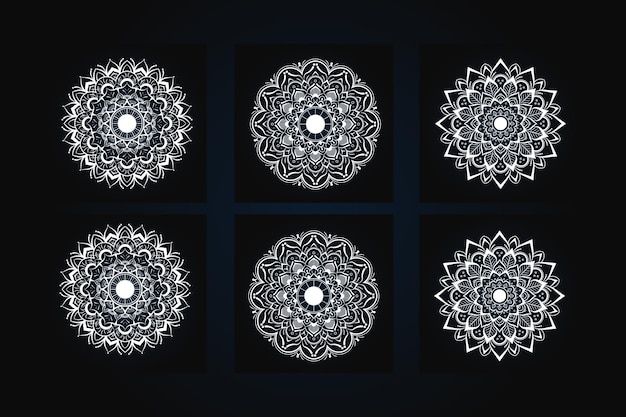 Conjunto de diseños modernos de mandalas