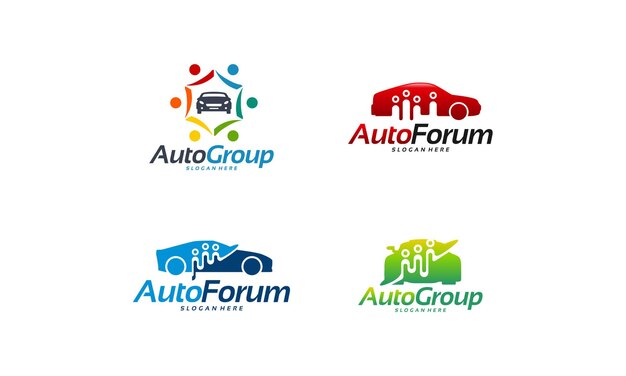 Conjunto de diseños de plantillas de logotipos de Automotive Group