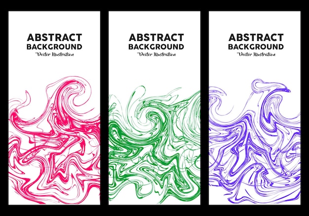 Conjunto de diseños de portada con texturas de pintura abstracta de colores Para volantes de diseños de portada de sobres