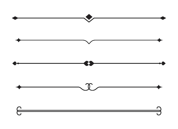 Conjunto de divisores de texto del elemento subrayado