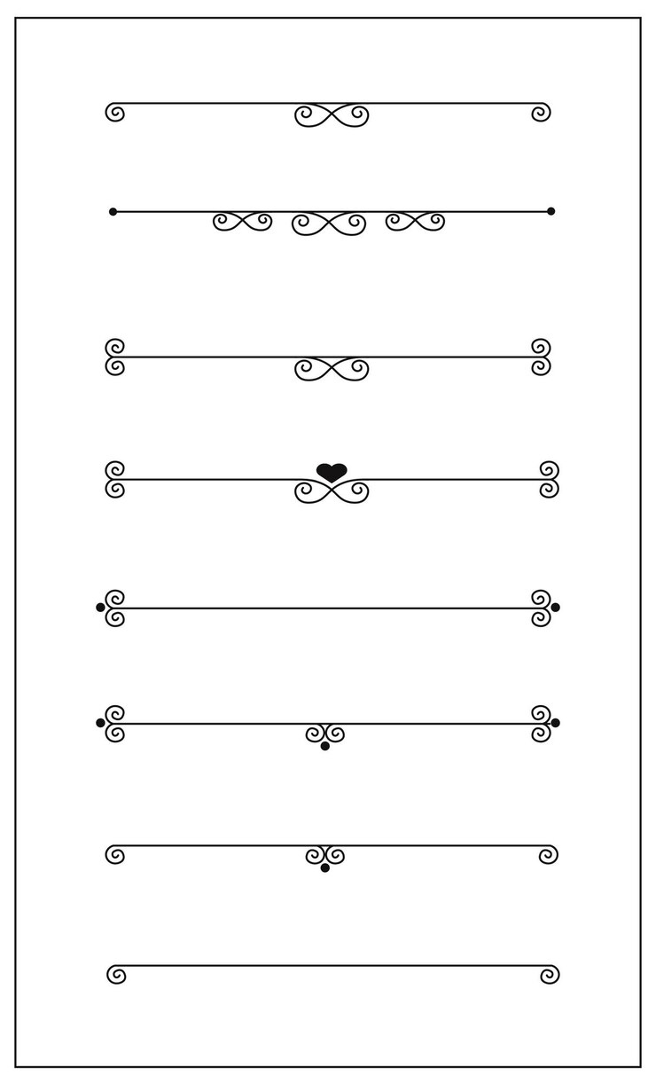 Vector conjunto de divisores de texto