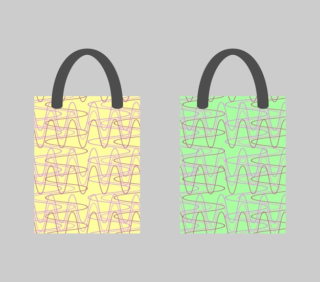conjunto de dos bolsas de compra de papel de venta bolsas de venta de papel de colores para comprar patrón de papel de color