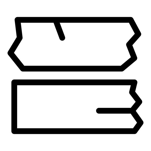 Conjunto de dos papeles en blanco rasgados con espacio de copia para el mensaje de texto