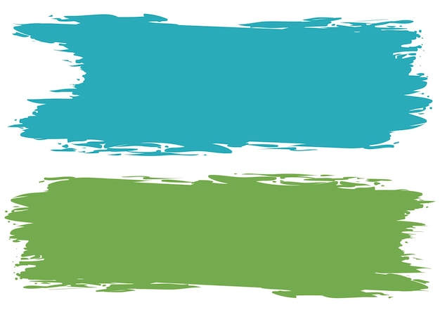 Conjunto con dos rayas en pinceladas de color azul y verde