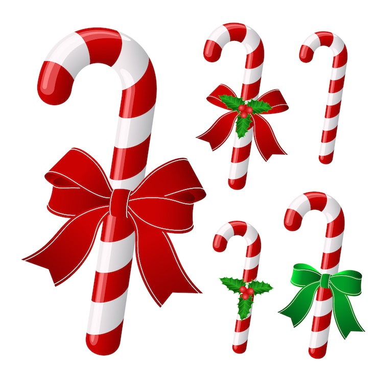 Vector conjunto de dulces de navidad