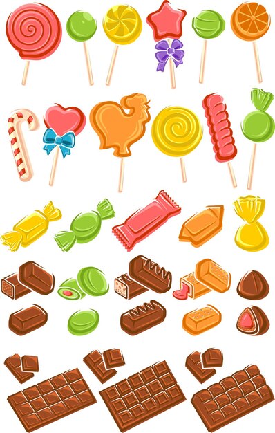 Conjunto de dulces Vector