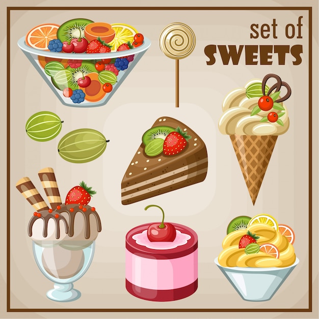 Vector conjunto de dulces