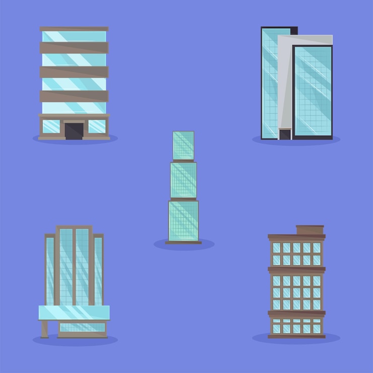 Vector conjunto de edificio