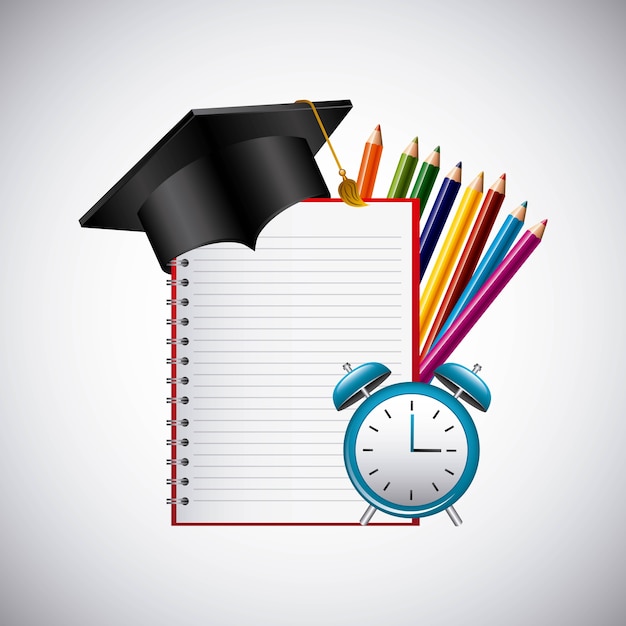 conjunto de educación suministros iconos