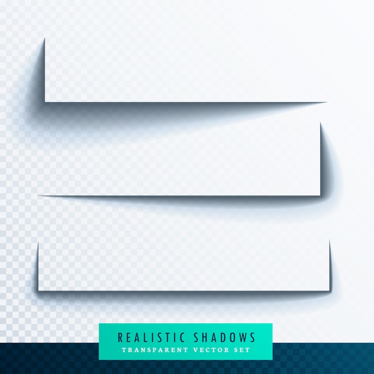 Vector conjunto de efectos de sombras transparentes realistas