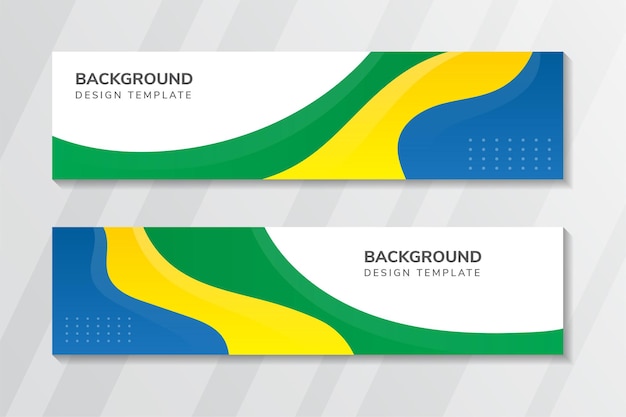 conjunto de elemento de onda abstracto para plantilla de diseño de fondo horizontal la combinación de uso de banner