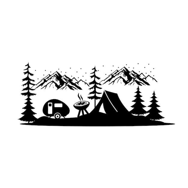 Conjunto de elementos de acampada
