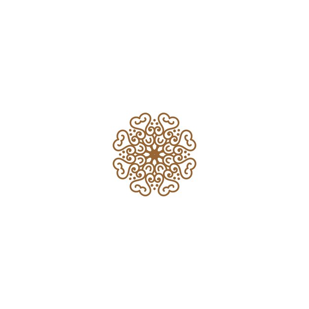 conjunto de elementos de adorno de mandala oro de lujo vintage