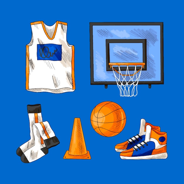 Conjunto de elementos de baloncesto