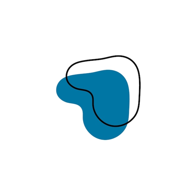 conjunto de elementos blob ilustración vectorial dibujada a mano