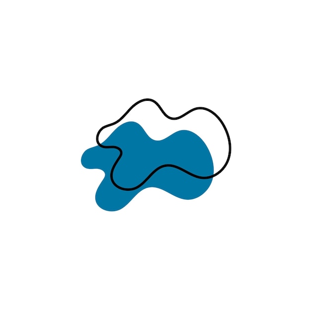 conjunto de elementos blob resumen vectorial dibujado a mano