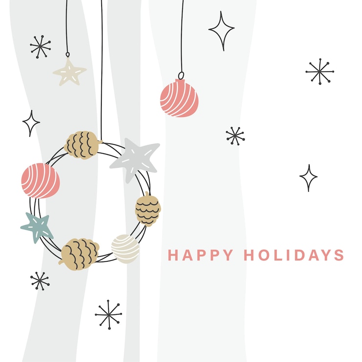 Vector conjunto de elementos de bola de navidad corona dibujada a mano en estilo boceto bonita joya de navidad para la frontera