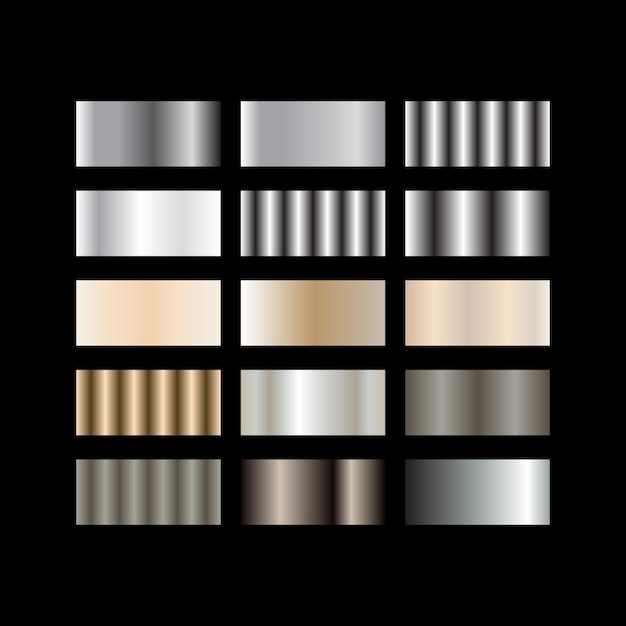 Conjunto de elementos del conjunto de colores degradados