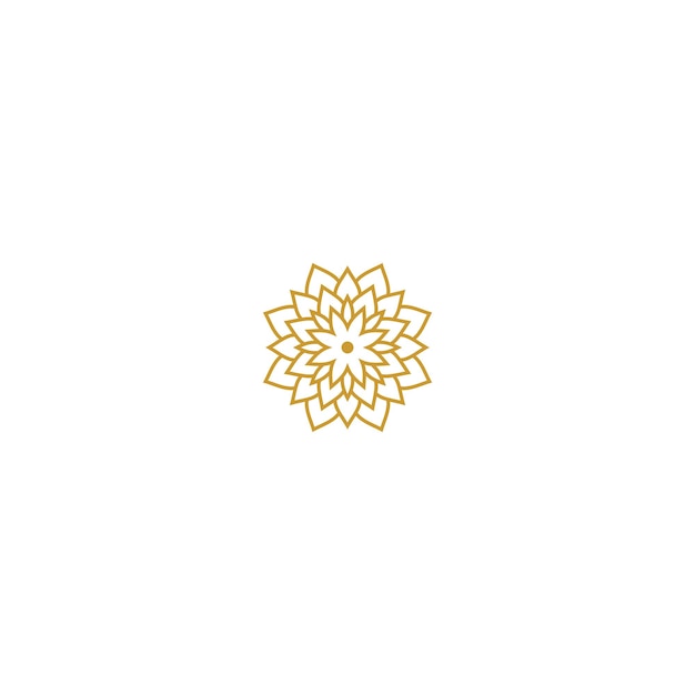 conjunto de elementos de decoración de mandala de color dorado