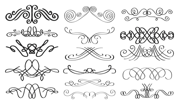 Vector conjunto de elementos decorativos para el diseño. aislado en un fondo blanco