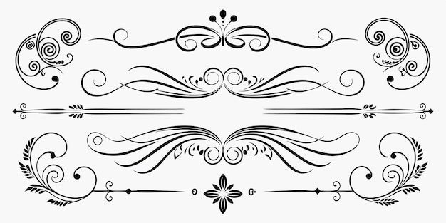 un conjunto de elementos decorativos para el diseño
